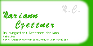 mariann czettner business card